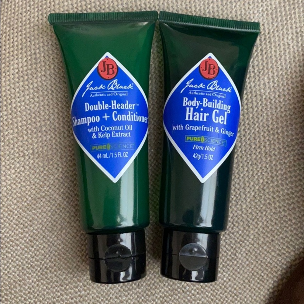 New Jack Black Shampoo Conditioner Hair Gel travel